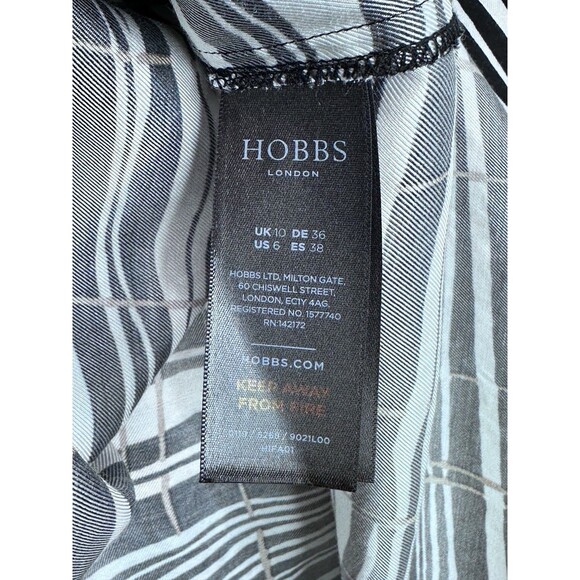 Hobbs London Black, White & Brown Classic Sleeveless Top UK 10 USA 6 SEE NOTE - Picture 8 of 10
